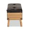 Baxton Studio Amena Rustic Transitional Dark Brown PU Leather and Oak Finished Wood Large Storage Ottoman 182-11739-Zoro - alternate 3
